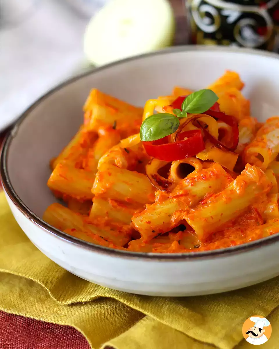 5. Biber kreması ve philadelphia soslu makarna