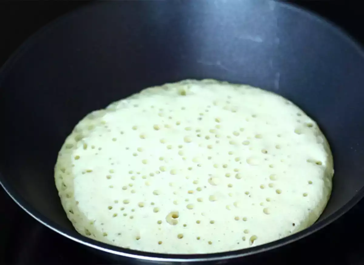 3. Adım: Ters çevirmeden pişirin.