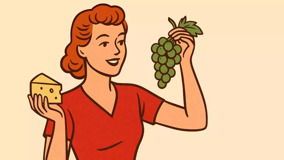 Peynirli üzümün tadı öpücük gibi