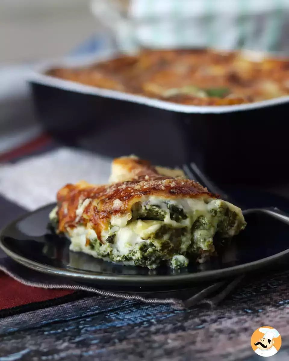 Vejetaryen ricotta ve ıspanaklı lazanya