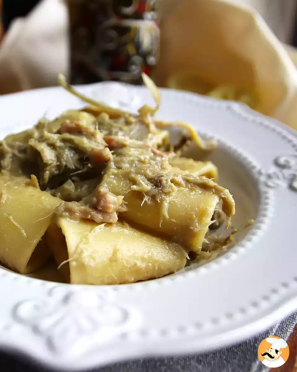 2. Enginar ve pastırmalı Paccheri