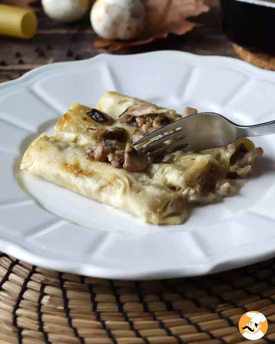 5. Mantarlı ve sosisli Cannelloni
