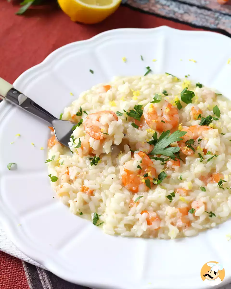 10. Karides ve limonlu risotto