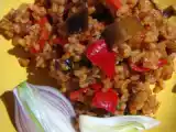 Tarif Patlıcanlı bulgur pilavı