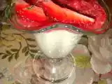 Tarif Damla sakızlı çilek soslu muhallebi