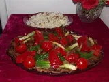 Tarif Şehriyeli iki renkli pirinç pilavı sebzeli et tarifi