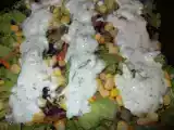 Tarif Yoğurt soslu yeşil salata ve patetesli mini milföyler