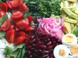 Tarif Avokado ve kırmızı fasulyeli meksika salatası......