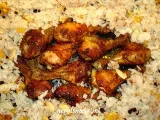 Tarif Mangal lezzetli tavuk ve bademli kayisili iç pilav