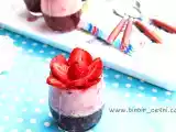 Tarif Çilekli muhallebi ve kakaolu muhallebi katları