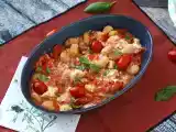 Tarif Airfryer ile fırında beyaz peynirli gnocchi, kiraz domates ve beyaz peynir ile süper hızlı bir yemek!