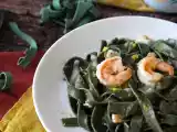 Tarif Karidesli ve limonlu spirulina makarna: eşsiz bir tada sahip, besin açısından zengin bir ilk yemek