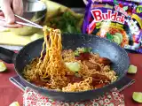 Tarif Buldak habanero lime noodle nasıl pişirilir, marine edilmiş tavuklu tarif!