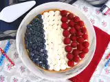 Tarif Fransa mavi beyaz kırmızı tart
