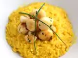 Tarif Safranlı deniz tarağı risotto