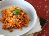 Tarif Risotto 'nduja ve sosis, yoğun lezzete sahip bir ilk yemek
