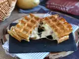 Tarif Raclette ile patatesli waffle sandviç, nihai konfor yiyeceği