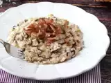 Tarif Kremalı ve lezzetli radika, pastırma ve philadelphia risotto