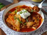 Tarif Etli, ricotta ve parmesanlı lazanya çorbası
