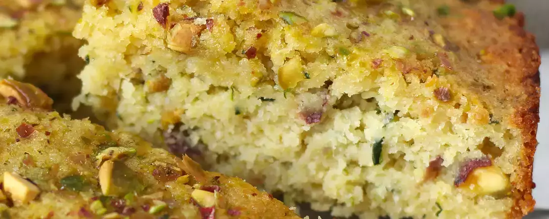 Ultra nemli antep fıstıklı, misket limonlu ve kabaklı kek