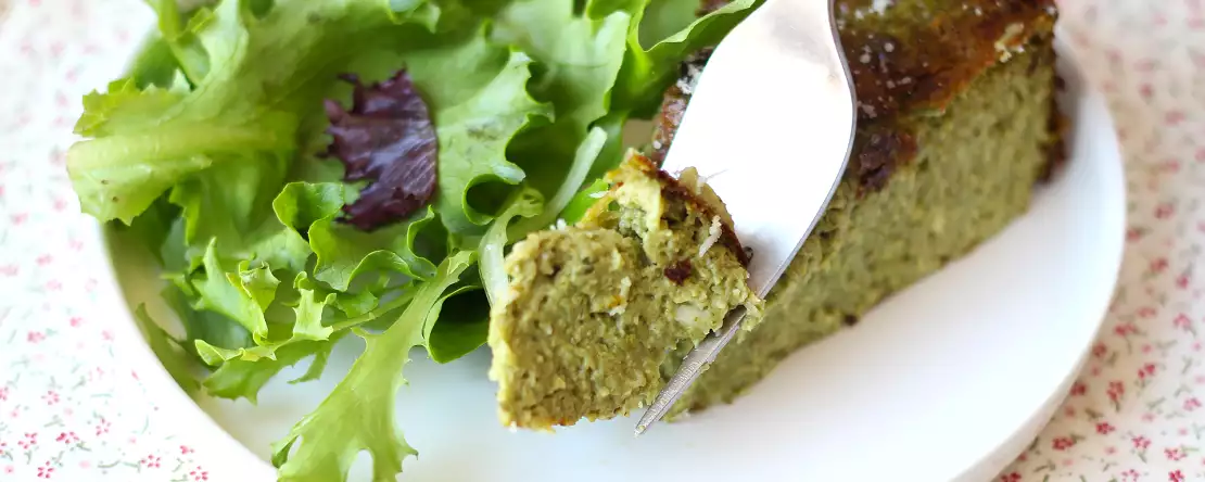 Hamursuz ıspanaklı ve gouda peynirli kiş