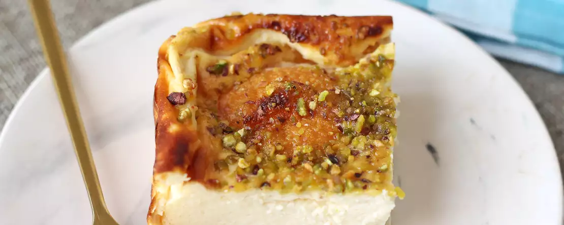 Ağızda eriyen kayısılı cheesecake
