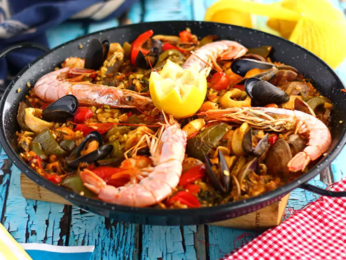 Tarif Deniz ürünleri paella