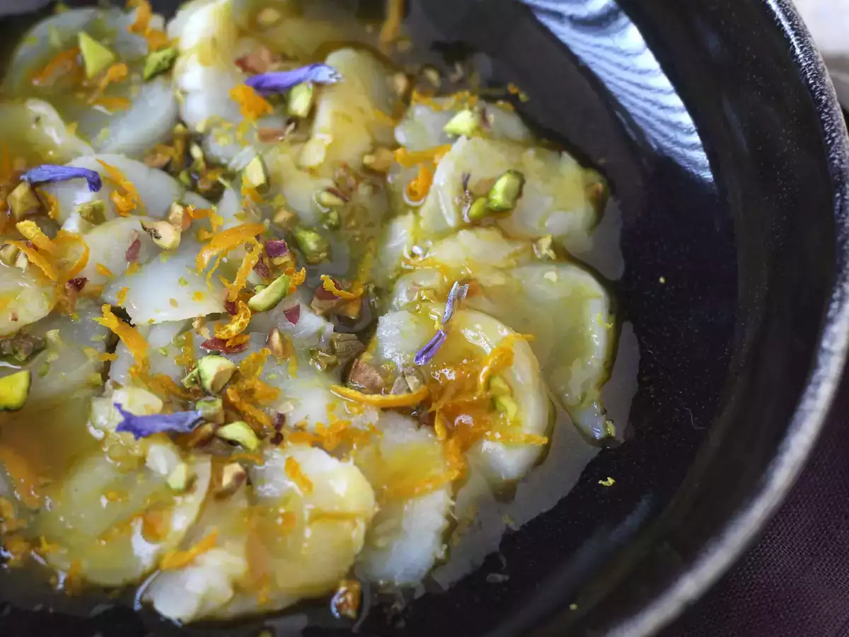 Tarif Taratorlu karides carpaccio, şık ve kolay bir başlangıç.