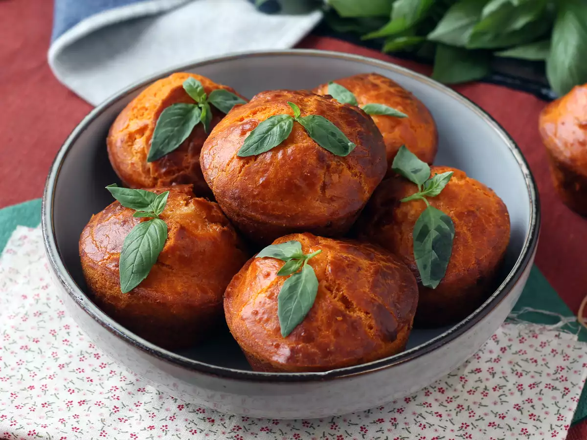 Tarif Eriyen mozzarella kalpli domatesli kekler