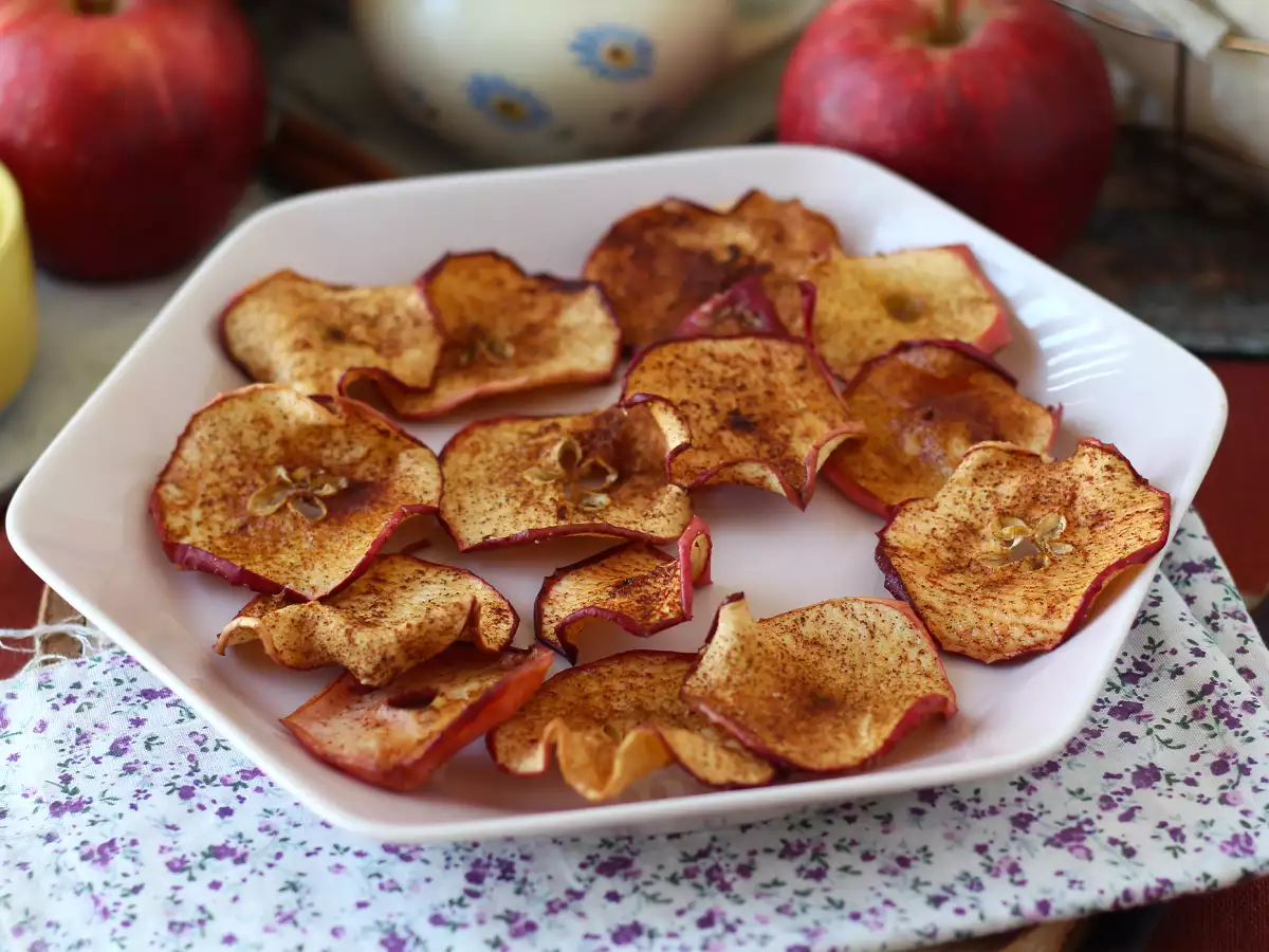 Tarif Air fryer'da tarçınlı elma cipsi tarifi