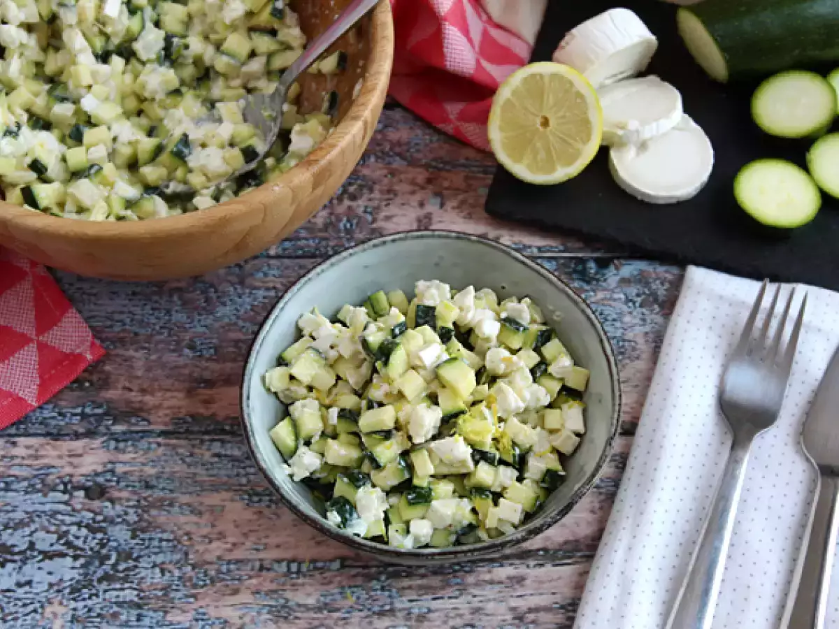 Tarif Kabak, keçi peyniri ve limon salatası
