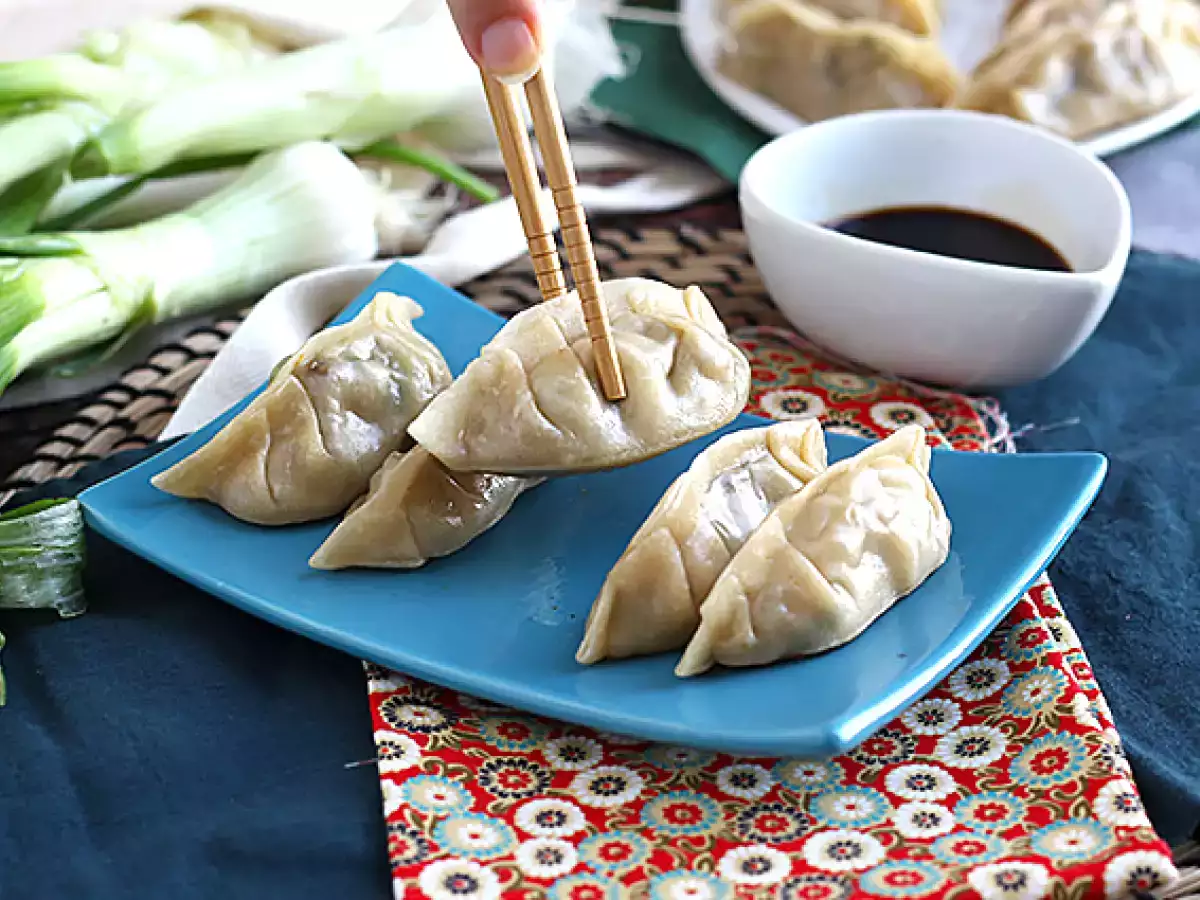 Tarif Tavuklu, havuçlu ve mantarlı gyozas