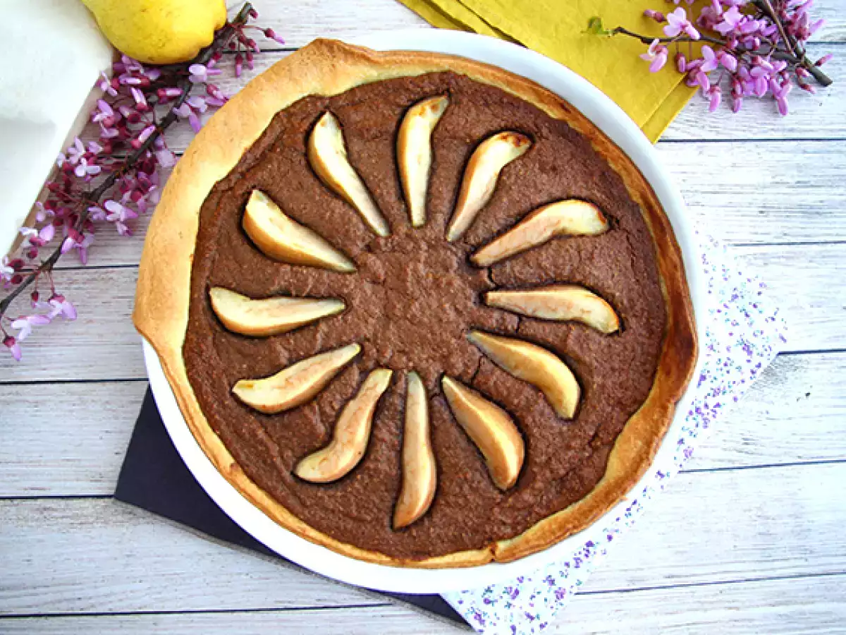 Tarif Armutlu ve çikolatalı tart