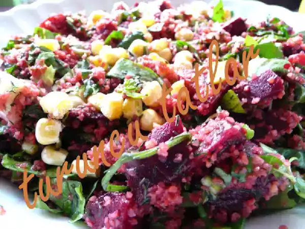 Tarif Bulgurlu pancar salatasi