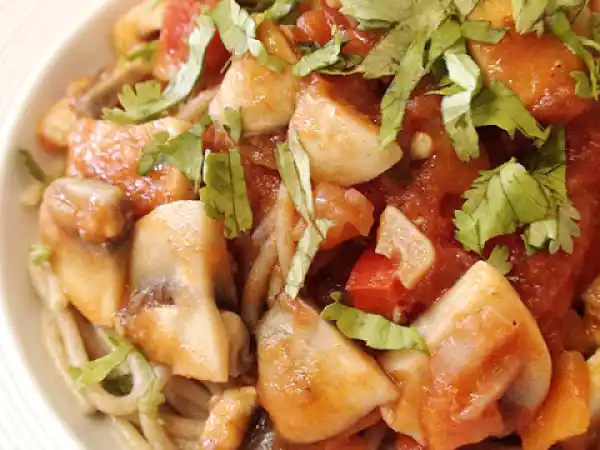 Tarif Mantarli spaghetti