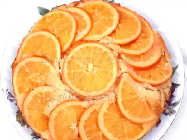 Tarif Portakallı alt-üst kek /orange upside down cake