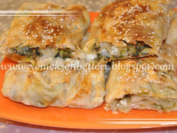 Tarif Kabaklı peynirli açma börek...