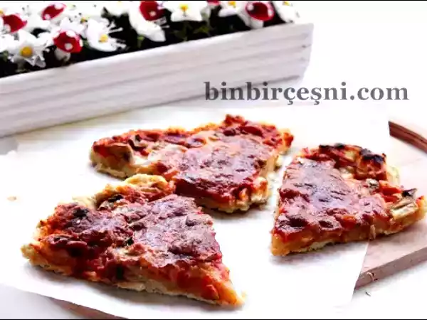 Tarif Mozzarella ve mantarlı pizza