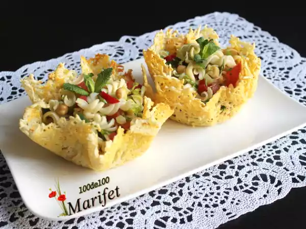 Tarif Çıtır peynir kasesinde makarna salatasi
