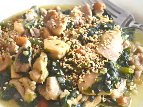 Tarif Kaju fistikli ispanakli tavuk