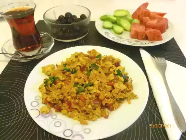 Tarif Çırpılmış tofu (tofu scramble)