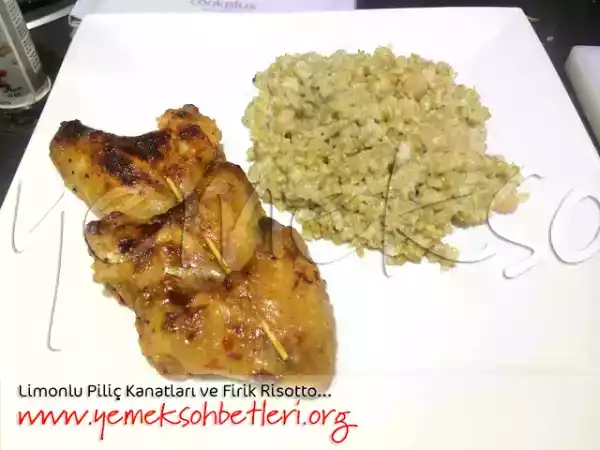 Tarif Limonlu piliç kanadı ve firik risotto