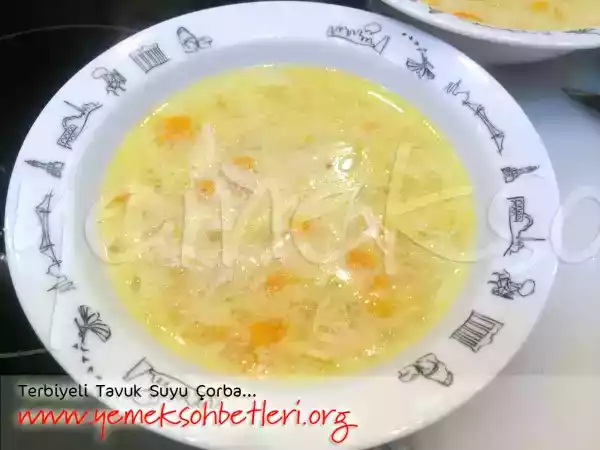 Tarif Terbiyeli tavuk suyu çorba