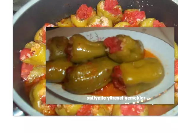 Tarif Zeytin yağlı biber dolması