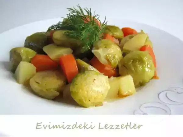 Tarif Zeytinyagli bruksel lahanasi