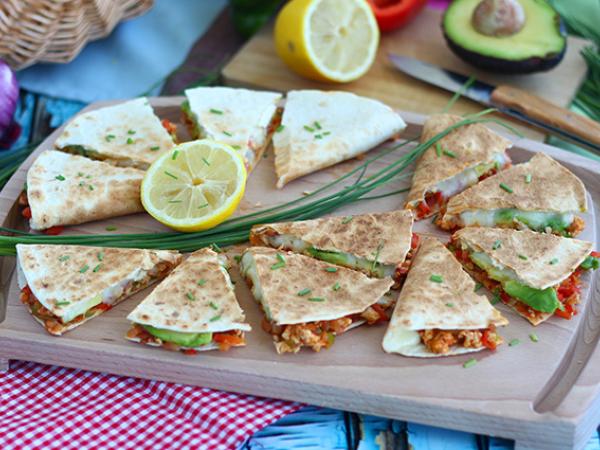 Tarif Tavuk ve avokado quesadillas