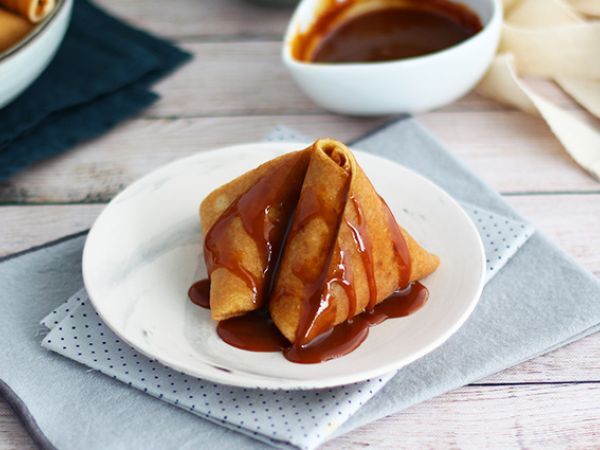 Tarif Karamelize elmalı pancake samoussas