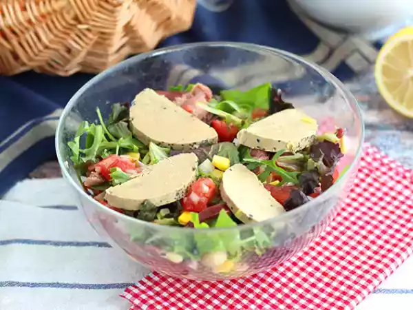 Tarif Kaz ciğerli landaise salatası (perigord salatası)