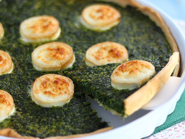 Tarif Ispanaklı ve keçi peynirli kiş
