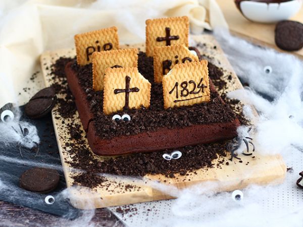 Tarif Cadılar bayramı için mezarlık brownie'si